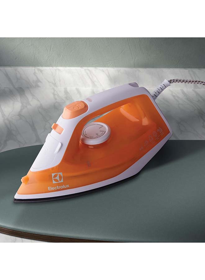 Electrolux Steam Iron 1600W With Powerful Steam Shot, Non-Stick Sole Plate, Anti Calc Drip Self Clean And Auto Shutoff, Automatic Steam Adjustment, Safe Touch Indicator, Light Weight-Easy To Use 0.25 L 1600 W ESI4007 Orange - Image 5