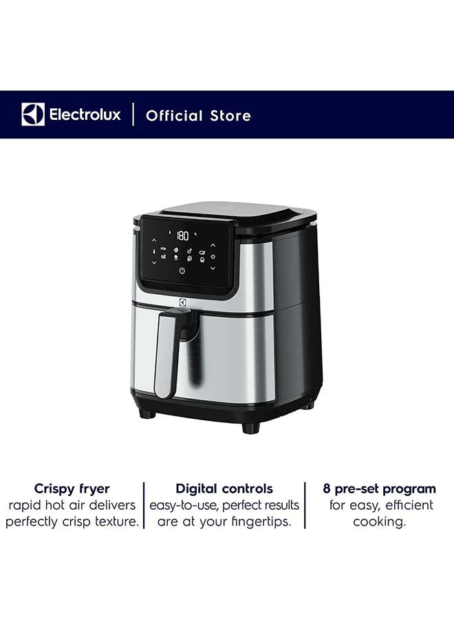 Electrolux 3.5L XL Digital Air Fryer With Rapid Hot Air Technology, 8 Preset Programs For Frying, Grilling, Broiling, Roasting, Baking, Toasting, Cooking, Auto-Off, Touch Control 5.4 L 2000 W E5AF1-710S Black - Image 2