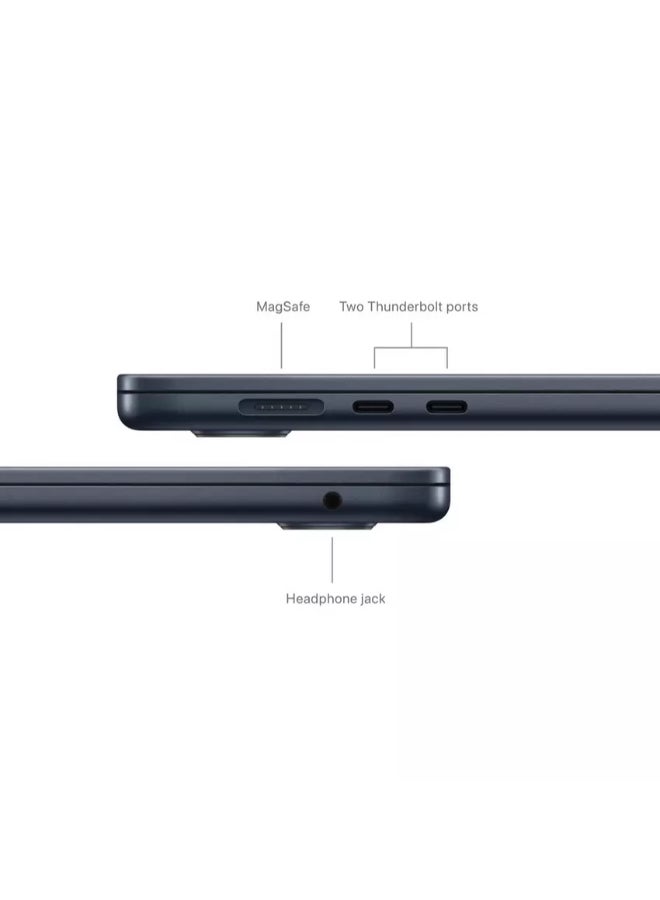 Apple - New 2024 MacBook Air MRXW3 13-inch Display, Apple M3 Chip 8-Core CPU 10-Core GPU Processor/8GB RAM/512GB SSD/Intel UHD Graphics English/Arabic Midnight - Image 1