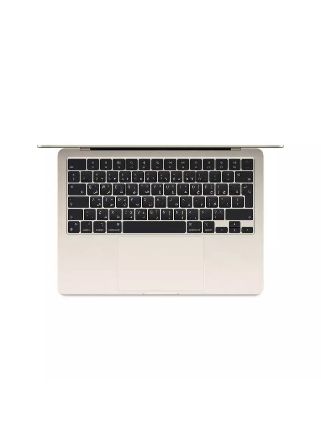 أبل - جهاز MacBook Air الجديد لعام 2024 بشاشة مقاس 15 بوصة، ووحدة معالجة مركزية Apple M3 Chip 8-Core، ومعالج رسوميات 10-Core/ذاكرة الوصول العشوائي (RAM) سعة 16 جيجابايت/محرك أقراص SSD سعة 512 جيجابايت/بطاقة رسومات Intel UHD باللغة الإنجليزية/العربية Starlight - Image 1
