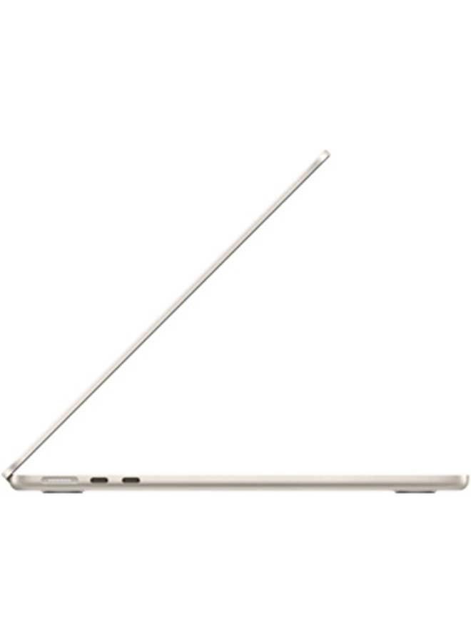 أبل - جهاز MacBook Air الجديد لعام 2024 بشاشة مقاس 15 بوصة، ووحدة معالجة مركزية Apple M3 Chip 8-Core، ومعالج رسوميات 10-Core/ذاكرة الوصول العشوائي (RAM) سعة 16 جيجابايت/محرك أقراص SSD سعة 512 جيجابايت/بطاقة رسومات Intel UHD باللغة الإنجليزية/العربية Starlight - Image 1