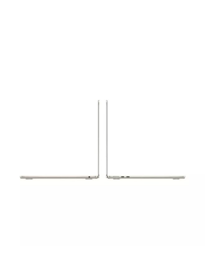 أبل - جهاز MacBook Air الجديد لعام 2024 بشاشة مقاس 15 بوصة، ووحدة معالجة مركزية Apple M3 Chip 8-Core، ومعالج رسوميات 10-Core/ذاكرة الوصول العشوائي (RAM) سعة 16 جيجابايت/محرك أقراص SSD سعة 512 جيجابايت/بطاقة رسومات Intel UHD باللغة الإنجليزية/العربية Starlight - Image 1
