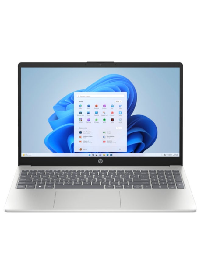 إتش بي - لابتوب 15-fd0029nx بشاشة عالية الدقة مقاس 15.6 بوصة (1090 × 1920)، ومعالج انتل كور i5-1334U/ وذاكرة وصول عشوائي رام دي دي ار فور سعة 8 جيجابايت/محرك أقراص اس اس دي سعة 512 جيجابايت M.2/نظام تشغيل ويندوز 11 هوم/بطاقة رسومات انتل ايريس اكس اي الإنجليزية/العربية فضي طبيعي - Image 1