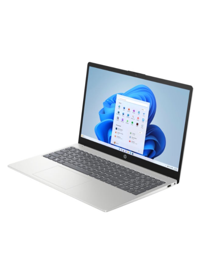 إتش بي - لابتوب 15-fd0029nx بشاشة عالية الدقة مقاس 15.6 بوصة (1090 × 1920)، ومعالج انتل كور i5-1334U/ وذاكرة وصول عشوائي رام دي دي ار فور سعة 8 جيجابايت/محرك أقراص اس اس دي سعة 512 جيجابايت M.2/نظام تشغيل ويندوز 11 هوم/بطاقة رسومات انتل ايريس اكس اي الإنجليزية/العربية فضي طبيعي - Image 1