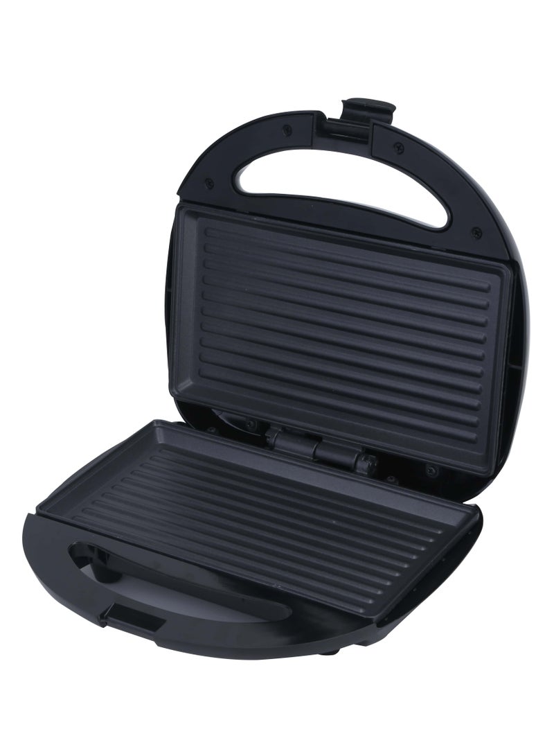 SONASHI 2 Slice Grill Maker – Non-Stick, Stainless Steel Sandwich Maker with Handle Locking System, Indicator Light, Overheat Protection 750 W SGT-883 Black/Silver - Image 2