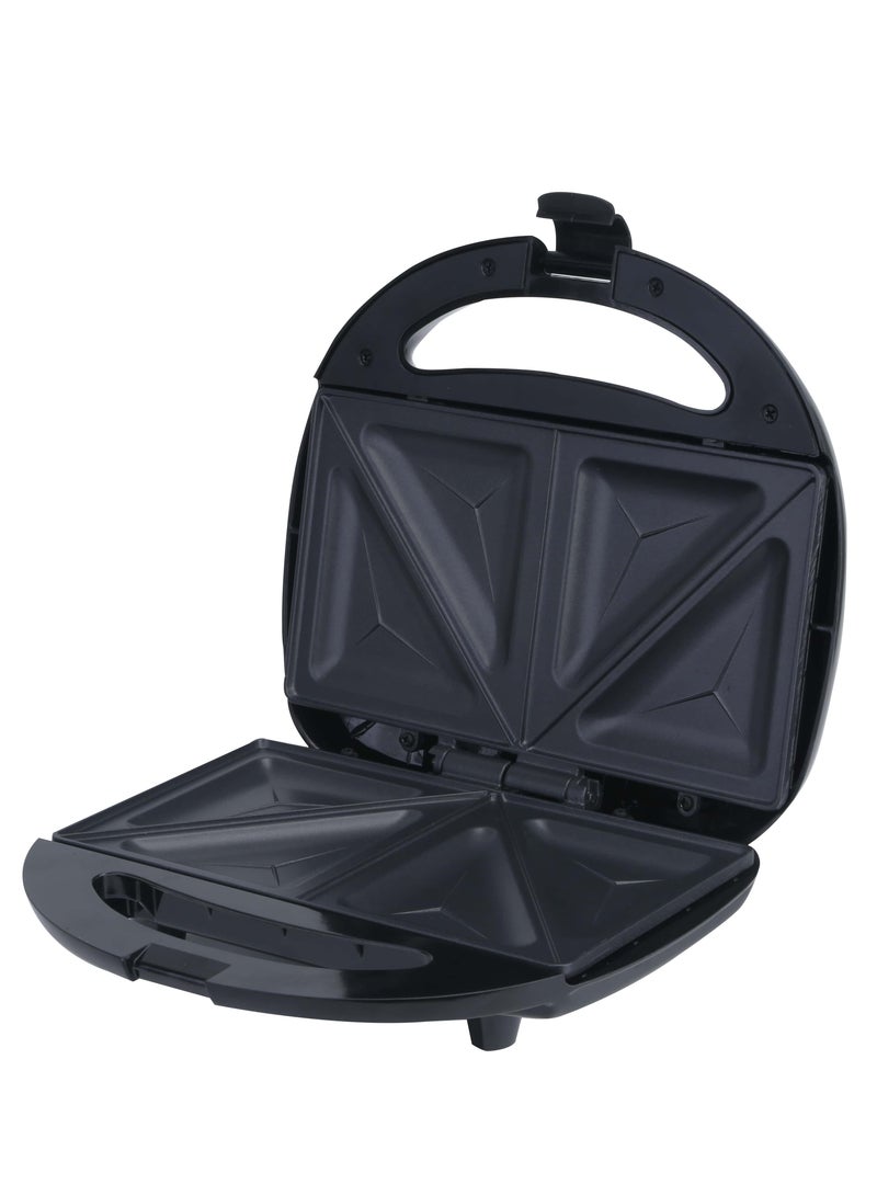 SONASHI - 2 Slice Sandwich Maker with Non-Stick Plates | Overheat Protection, Power On/Off and Ready Indicator | Perfect for Breakfast 750 W SSM-884 Black/Silver - Image 1