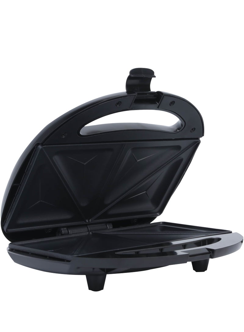 SONASHI - 2 Slice Sandwich Maker with Non-Stick Plates | Overheat Protection, Power On/Off and Ready Indicator | Perfect for Breakfast 750 W SSM-884 Black/Silver - Image 1