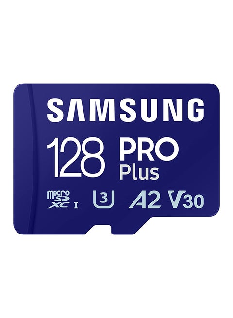 Pro Plus MicroSD Card + SD Adapter For Mobile Gaming On Smartphones, Tablets And Handheld Consoles, UHS-I U3, Full HD And 4K UHD, 180MB/s Read, 130MB/s Write, MB-MD128SA/EU 128 GB