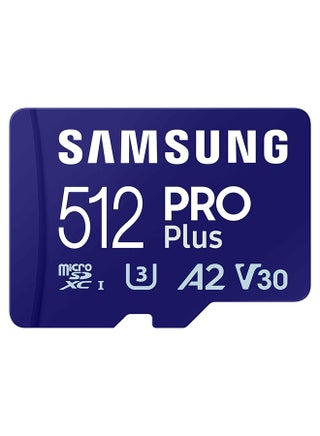 Pro Plus MicroSD Card + SD Adapter For Mobile Gaming On Smartphones, Tablets And Handheld Consoles, UHS-I U3, Full HD And 4K UHD, 180MB/s Read, 130MB/s Write, MB-MD512SA/EU 512 GB - pnsku/N70052120V/45/_/1710229078/a2ed3b2d-95b0-41b3-9ded-c61b5a64c5ae