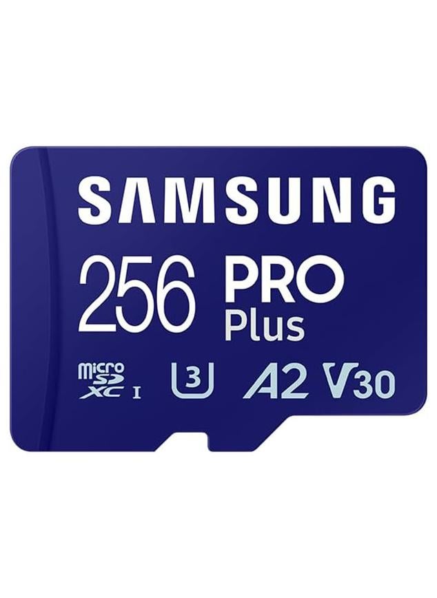 Samsung Pro Plus MicroSD Card + SD Adapter For Mobile Gaming On Smartphones, Tablets And Handheld Consoles, UHS-I U3, Full HD And 4K UHD, 180MB/s Read, 130MB/s Write, MB-MD256SA/EU 256 GB - Image 1