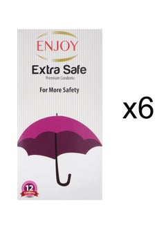 ENJOY Enjoy Extra Safe Condom - 12 Pieces, 6 Pack 