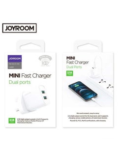 JOYROOM L-2A101 Dual Port Mini Fast Charger 2.1A White  - Image 4
