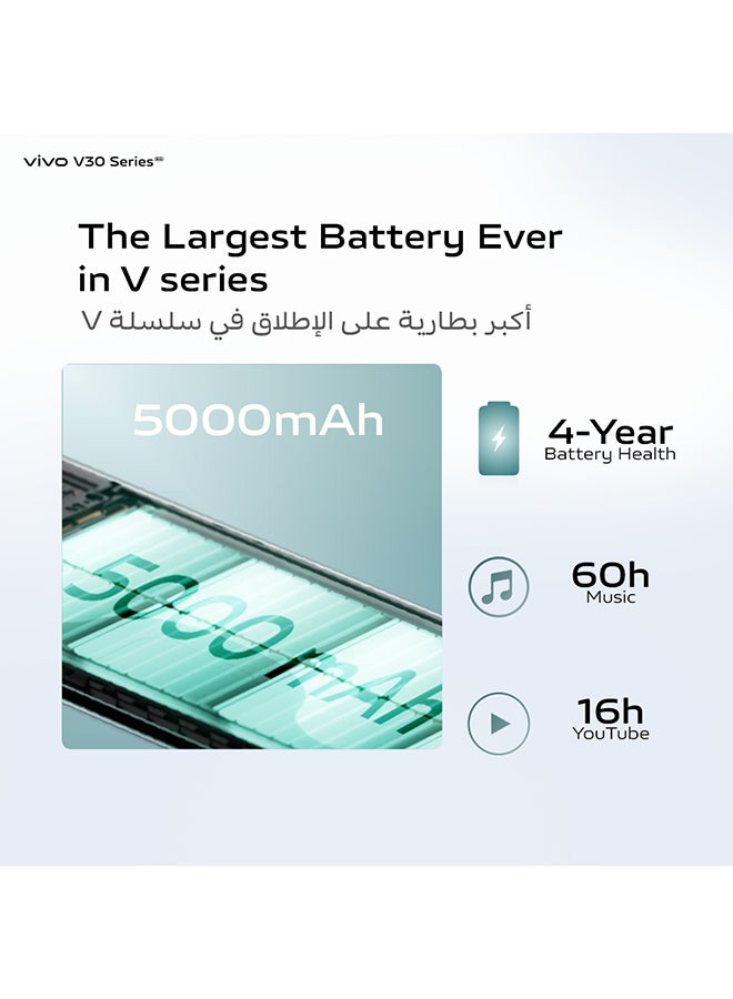 vivo - V30 5G Dual SIM Lush Green 12GB RAM 512GB With Exclusive Gifts Earbuds, Smart Fitness Band, 80W Charger And 24 Months Warranty + 1 Year Screen Replacement - Middle East Version - Image 1