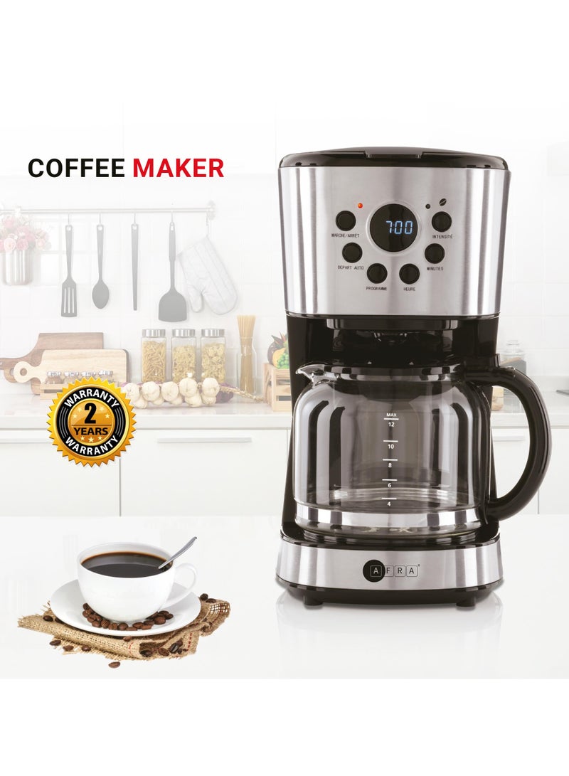 AFRA Japan Coffee Maker 1.5L Capacity 900W Anti-Drip Removable Filter Automatic Shut off Stainless Steel Finish G-Mark ESMA RoHS CB 2 years warranty 1.5 L 900 W G-Mark ESMA RoHS CB Black/Silver - Image 4