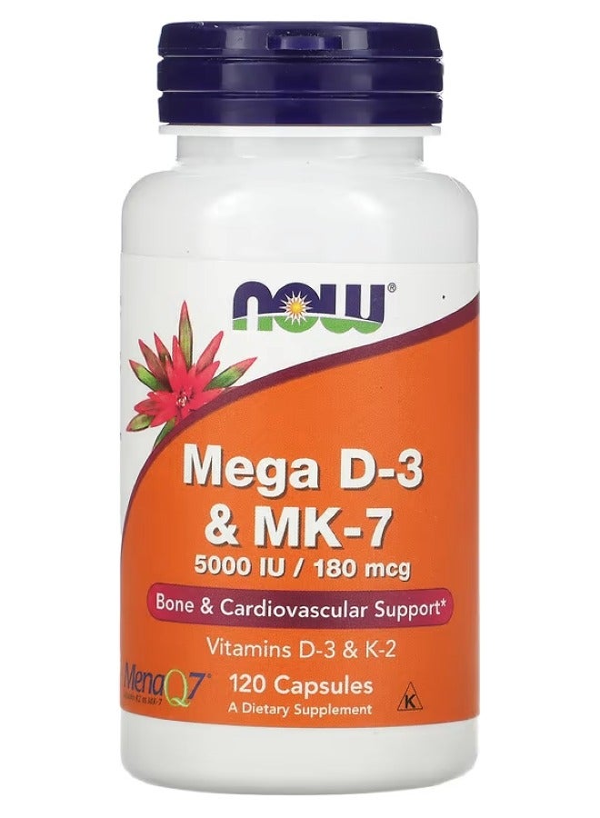 Now Foods Mega D-3 And MK-7 120 Capsules