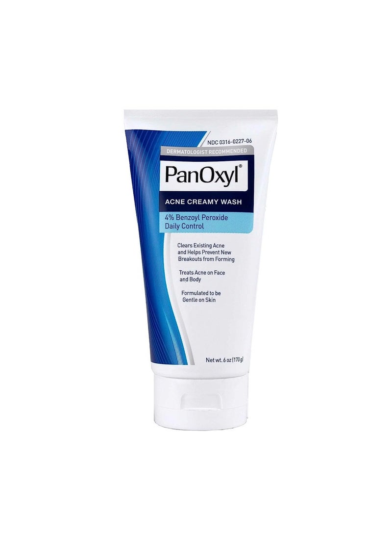 PanOxyl - Acne Creamy Wash, 4% Benzoyl Peroxide 170grams - Image 1