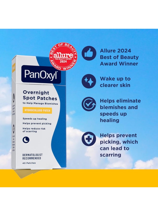 PanOxyl - Overnight Spot Patches, Hydrocolloid Patch 40 Counts Packaging May Vary - Image 1