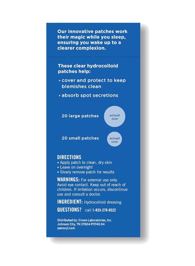 PanOxyl Overnight Spot Patches, Hydrocolloid Patch 40 Counts Packaging May Vary - Image 3