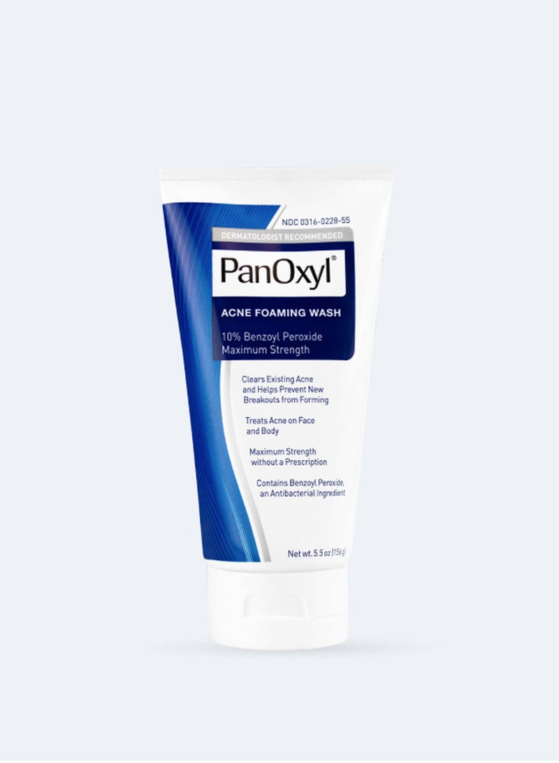PanOxyl - Acne Foaming Wash Benzoyl Peroxide 10% Maximum Strength 156 gramsgrams - Image 1