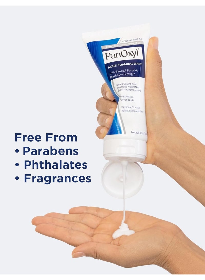 PanOxyl - Acne Foaming Wash Benzoyl Peroxide 10% Maximum Strength 156 gramsgrams - Image 1
