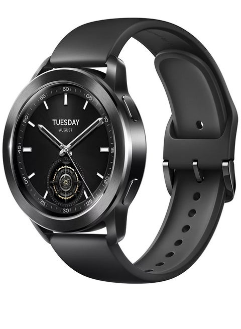 486 mAh Watch S3 1.43 Inch Amoled Bluetooth 5.2 Heart Rate Blood Oxygen Monitoring Global Version Black