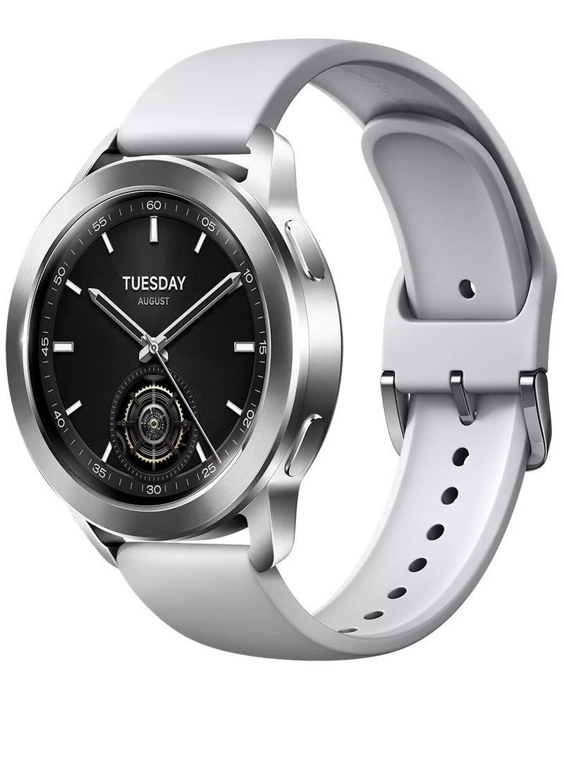Xiaomi 486 mAh Watch S3 1.43 Inch Amoled Bluetooth 5.2 Heart Rate Blood Oxygen Monitoring Global Version Silver  - Image 2