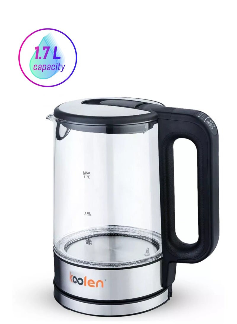 KOOLEN Electric Smart Glass Kettle with Digital Display 1.7 L 2200 W 800102024 Transparent  - Image 1