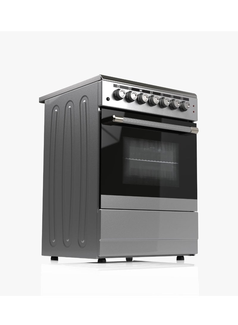 عفرا موقد كهربائي قائم بذاته من اليابان 60x60 64L مع باب مغلق للشواء زجاج سيراميك ستانلس ستيل G-Mark ESMA RoHS CB - Image 3