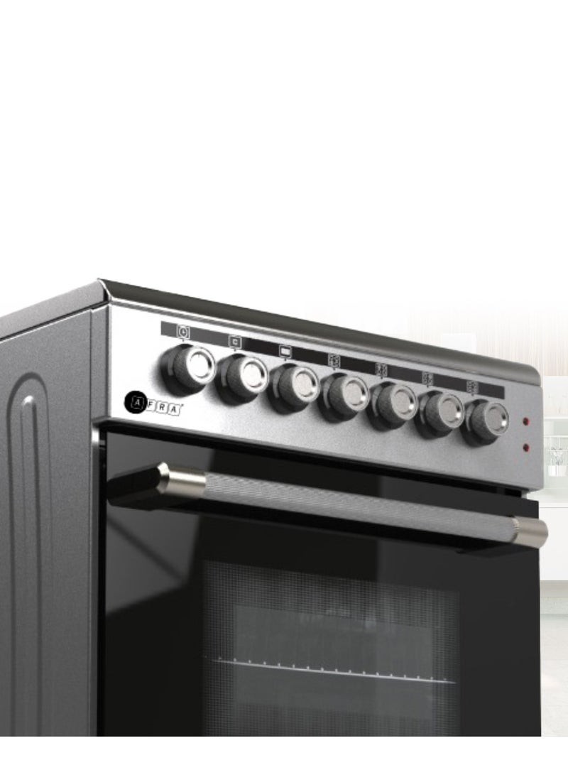 عفرا موقد كهربائي قائم بذاته من اليابان 60x60 64L مع باب مغلق للشواء زجاج سيراميك ستانلس ستيل G-Mark ESMA RoHS CB - Image 5