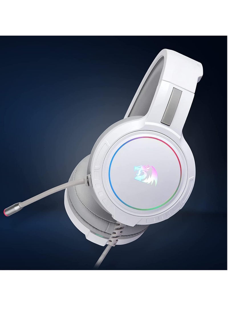 H270 RGB Gaming Headset with Microphone, Wired, Compatible with Xbox One, Nintendo Switch, PS4, PS5, PC, Laptops (White) - pnsku/N70052375V/45/_/1709715760/9860b010-9498-4433-bf9f-c2a3b45ca0dd