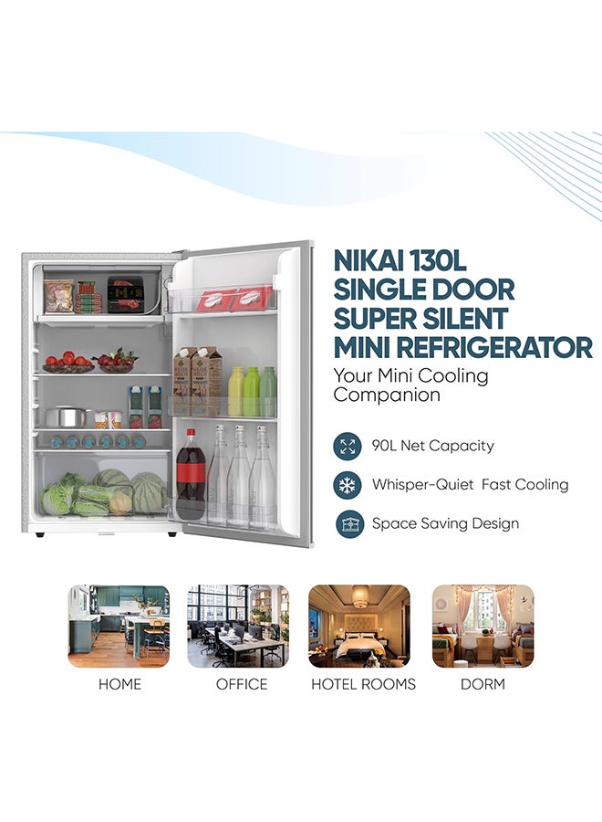 نيكاي Renewed - Room Refrigerator 130 L 220 kW NRF130SS1 Silver  - Image 2