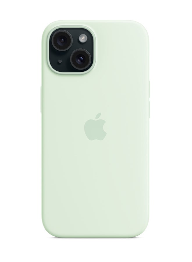 Apple - iPhone 15 Silicone Case With MagSafe Soft Mint - Image 1