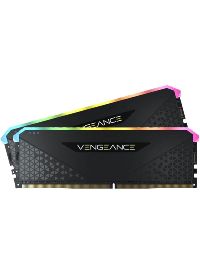 CORSAIR - VENGEANCE RGB RS DDR4 RAM 16GB (2x8GB) 3200MHz CL16 Intel XMP 2.0 AMD Ryzen iCUE Compatible Computer Memory - Black (CMG16GX4M2E3200C16) 16 GB - Image 1