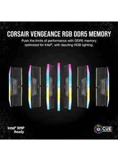 CORSAIR VENGEANCE RGB DDR5 RAM 32GB (2x16GB) 6000MHz CL30 AMD EXPO iCUE Compatible Computer Memory - Grey (CMH32GX5M2B6000Z30K) 32 GB  - Image 2