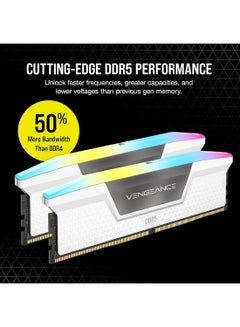 CORSAIR VENGEANCE RGB DDR5 RAM 32GB (2x16GB) 6000MHz CL40 Intel XMP iCUE Compatible Computer Memory - White (CMH32GX5M2B6000C40W) 32 GB  - Image 3