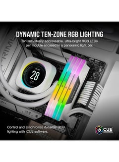 CORSAIR VENGEANCE RGB DDR5 RAM 32GB (2x16GB) 6000MHz CL40 Intel XMP iCUE Compatible Computer Memory - White (CMH32GX5M2B6000C40W) 32 GB  - Image 4