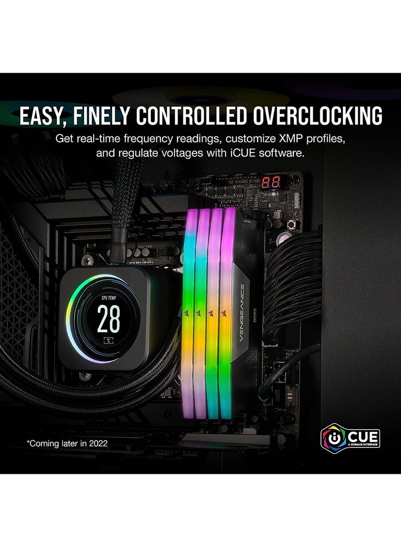 CORSAIR - VENGEANCE RGB DDR5 RAM 32GB (2x16GB) 6000MHz CL36 Intel XMP iCUE Compatible Computer Memory - Black (CMH32GX5M2E6000C36) 32 GB - Image 1