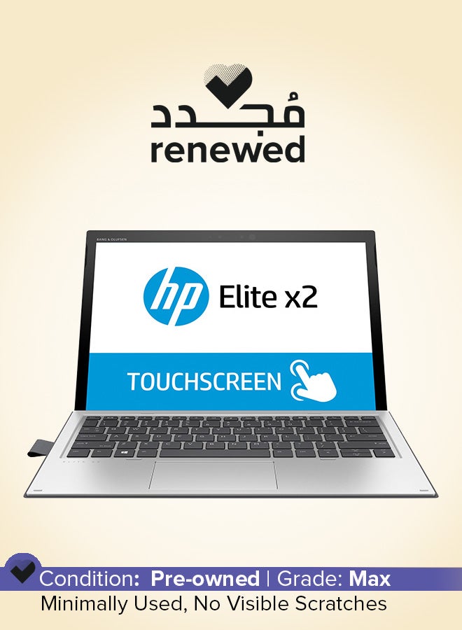 HP - Renewed - Elite x2 1012 G1 (2-in-1) Laptop With 12.3-Inch Touch Display,Core m5/6th Gen/8GB RAM/256GB SSD/Intel HD Graphics English Black - Image 1