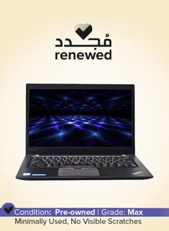 Lenovo Renewed - ThinkPad T460s Laptop With 14-Inch Full HD Display,Core i7/6th Gen/8GB RAM/256GB SSD/Intel HD Graphics English Black  - Image 1