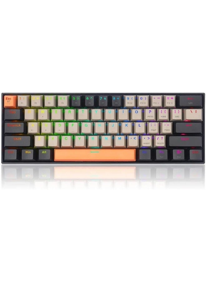 REDRAGON K606 LAKSHMI 60% Mechanical Gaming Keyboard (Red Switch) White LED Backlighting 61 KEYS - Detachable Cable -(K606-OG&GY&BK) - Image 2