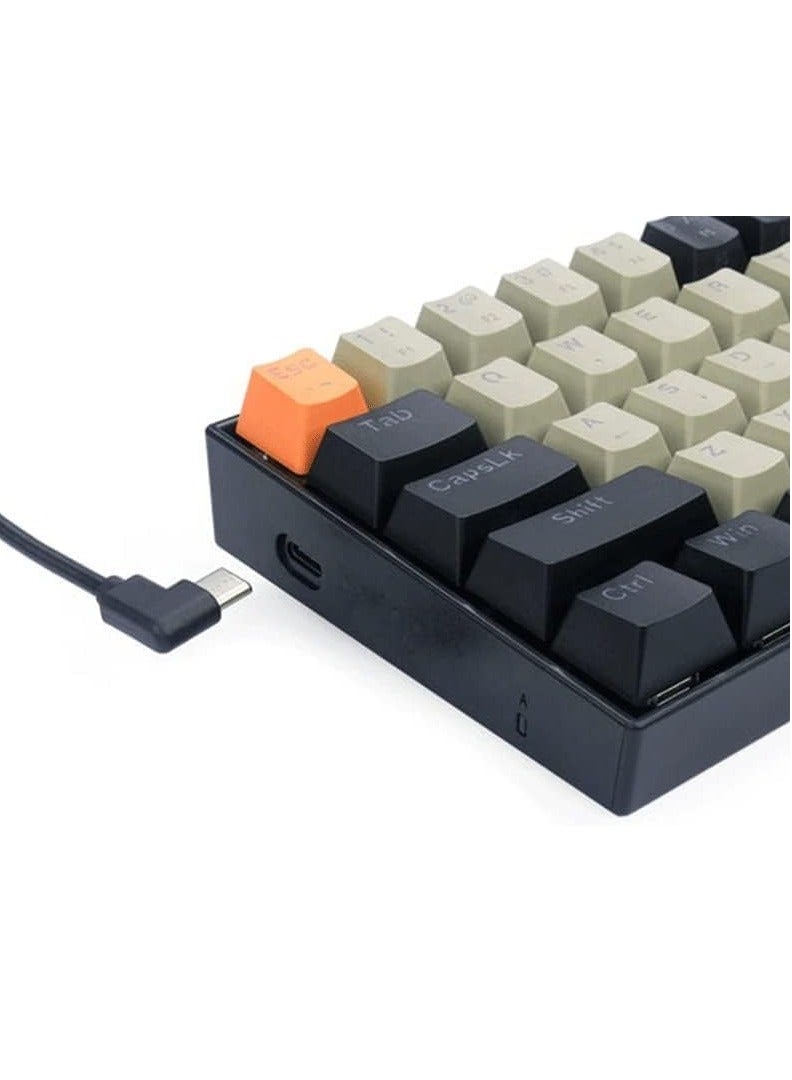 REDRAGON K606 LAKSHMI 60% Mechanical Gaming Keyboard (Red Switch) White LED Backlighting 61 KEYS - Detachable Cable -(K606-OG&GY&BK) - Image 3