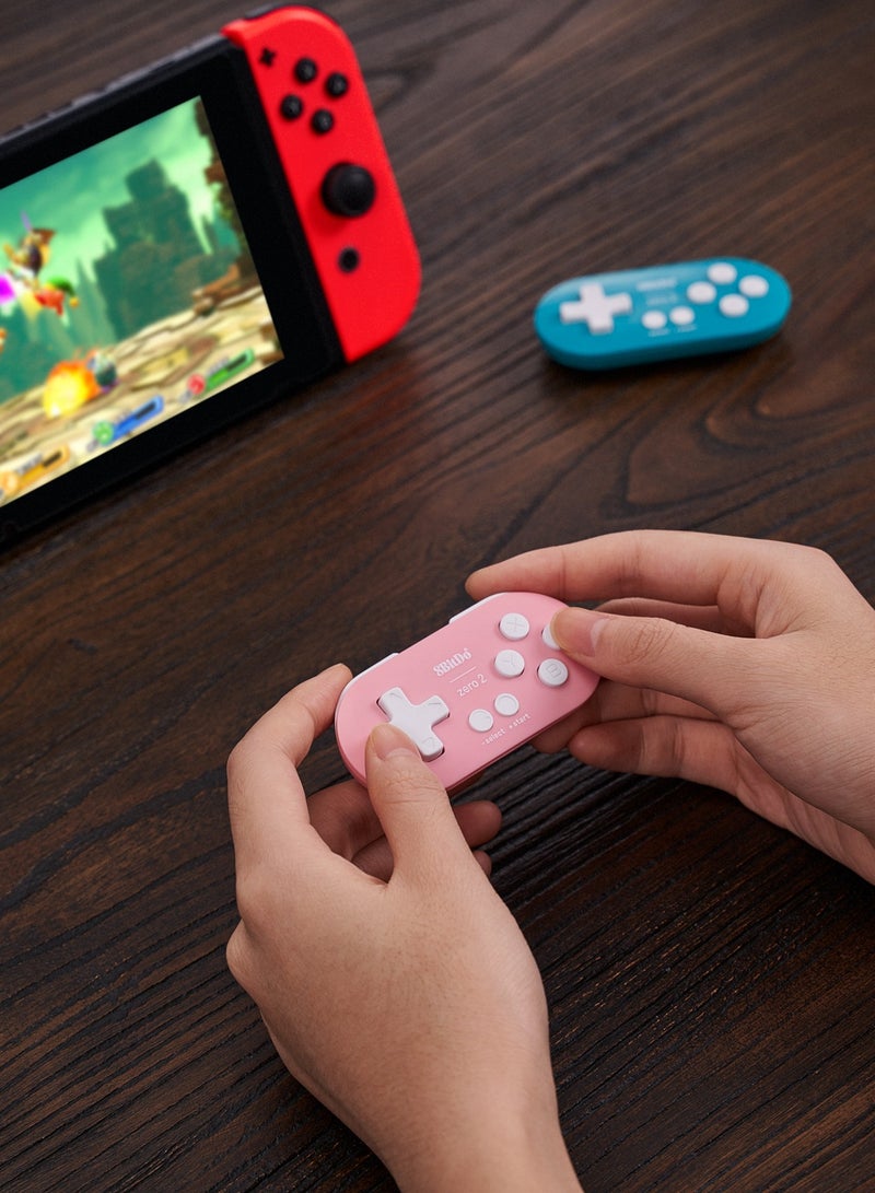 Zero 2 Bluetooth Gamepad Keychain Sized Mini Controller for Switch, Windows, Android, macOS & Raspberry Pi