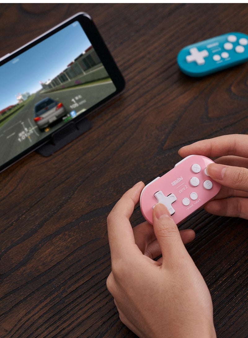 Zero 2 Bluetooth Gamepad Keychain Sized Mini Controller for Switch, Windows, Android, macOS & Raspberry Pi