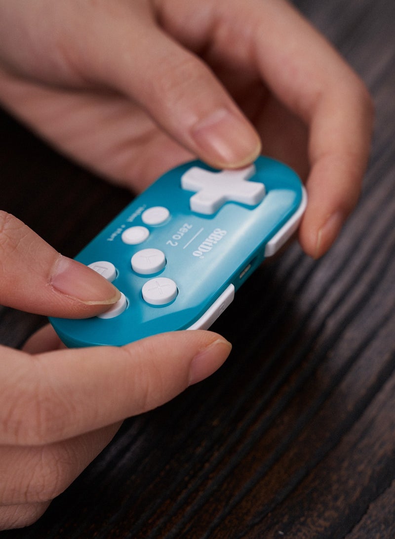 Zero 2 Bluetooth Gamepad Keychain Sized Mini Controller for Switch, Windows, Android, macOS & Raspberry Pi