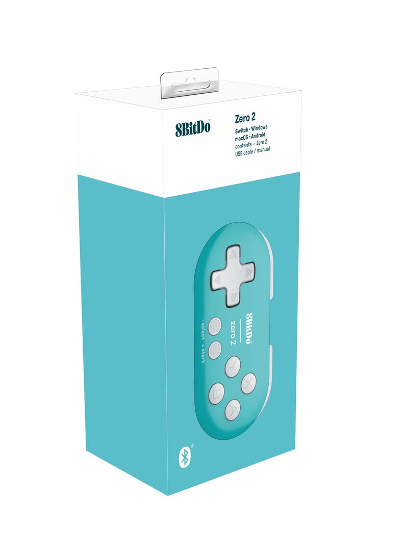 Zero 2 Bluetooth Gamepad Keychain Sized Mini Controller for Switch, Windows, Android, macOS & Raspberry Pi