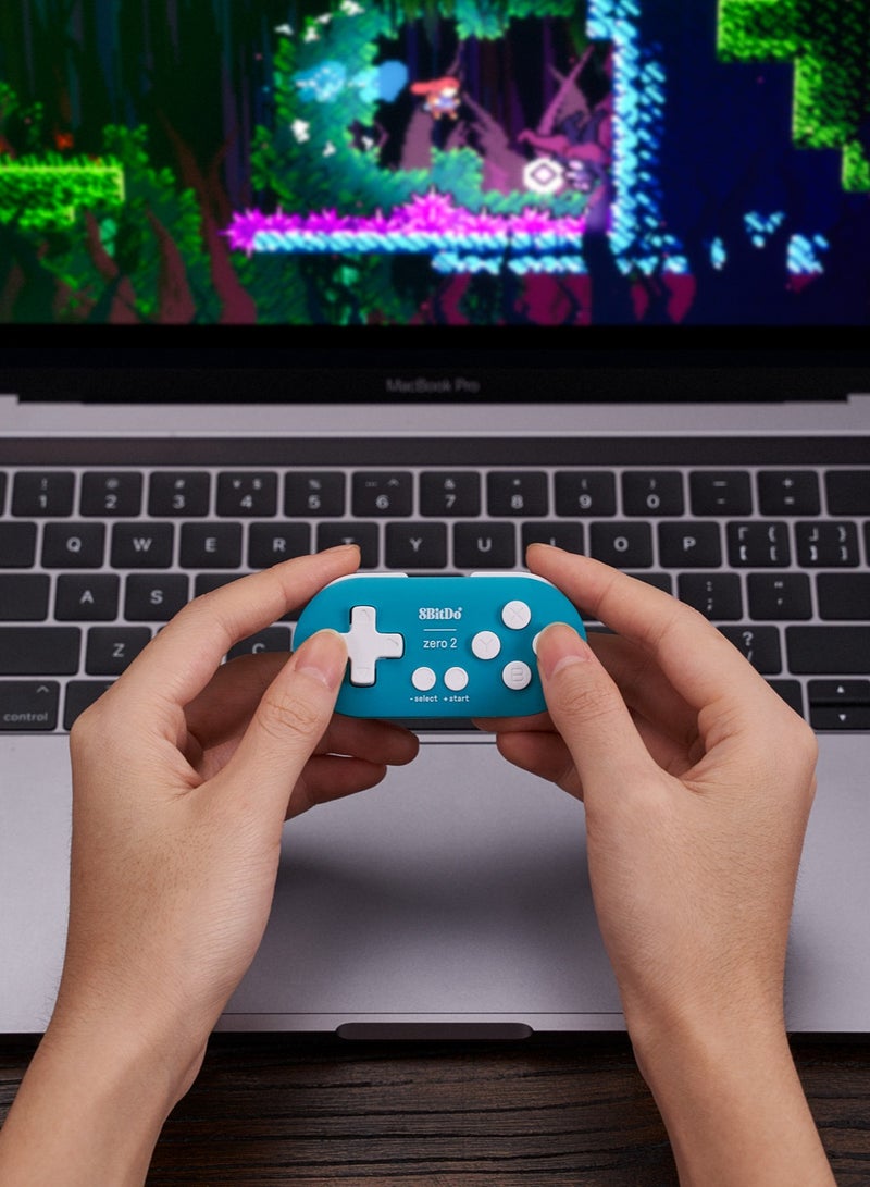 Zero 2 Bluetooth Gamepad Keychain Sized Mini Controller for Switch, Windows, Android, macOS & Raspberry Pi