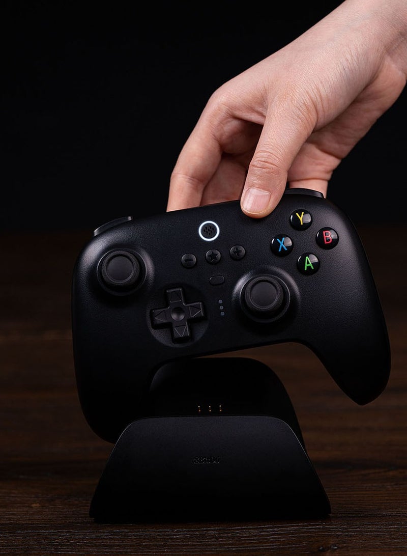 8Bitdo - Ultimate 2.4G Wireless Controller Hall Effect Joystick Update Gaming Controller with Charging Dock for PC, Android, Steam Deck & Apple Black - Image 1