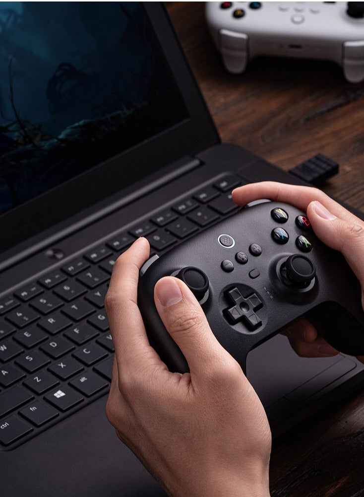 8Bitdo - Ultimate 2.4G Wireless Controller Hall Effect Joystick Update Gaming Controller with Charging Dock for PC, Android, Steam Deck & Apple Black - Image 1