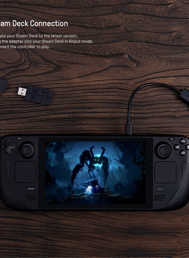 Wireless USB Adapter for Switch, Windows, Mac & Raspberry Pi - Compatible with Xbox, PS5 Controllers