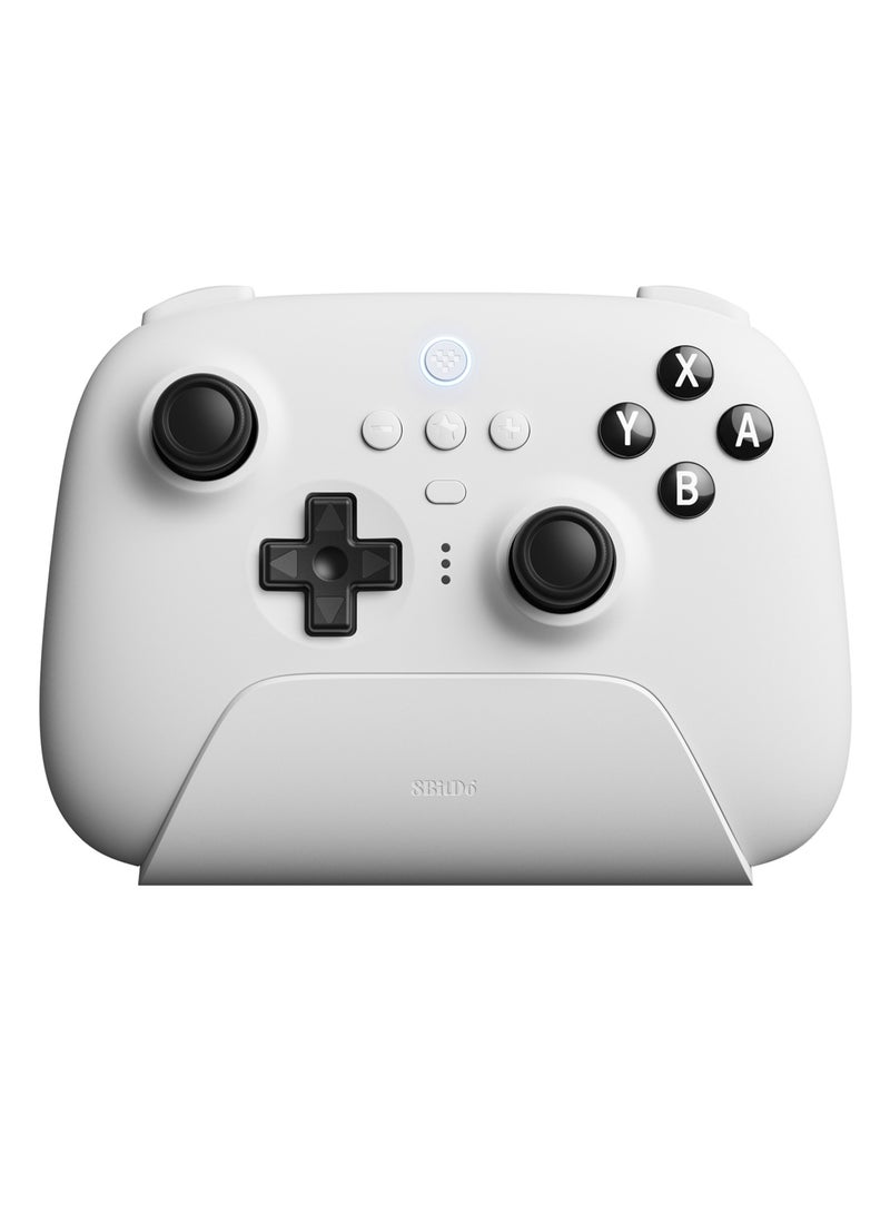 8Bitdo Ultimate Bluetooth Controller with Charging Dock, For Switch and Windows (White) - Image 1